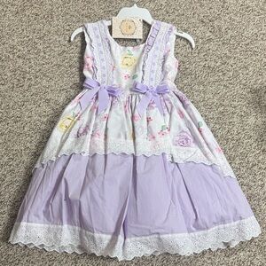 Lavender Floral Kids Dress